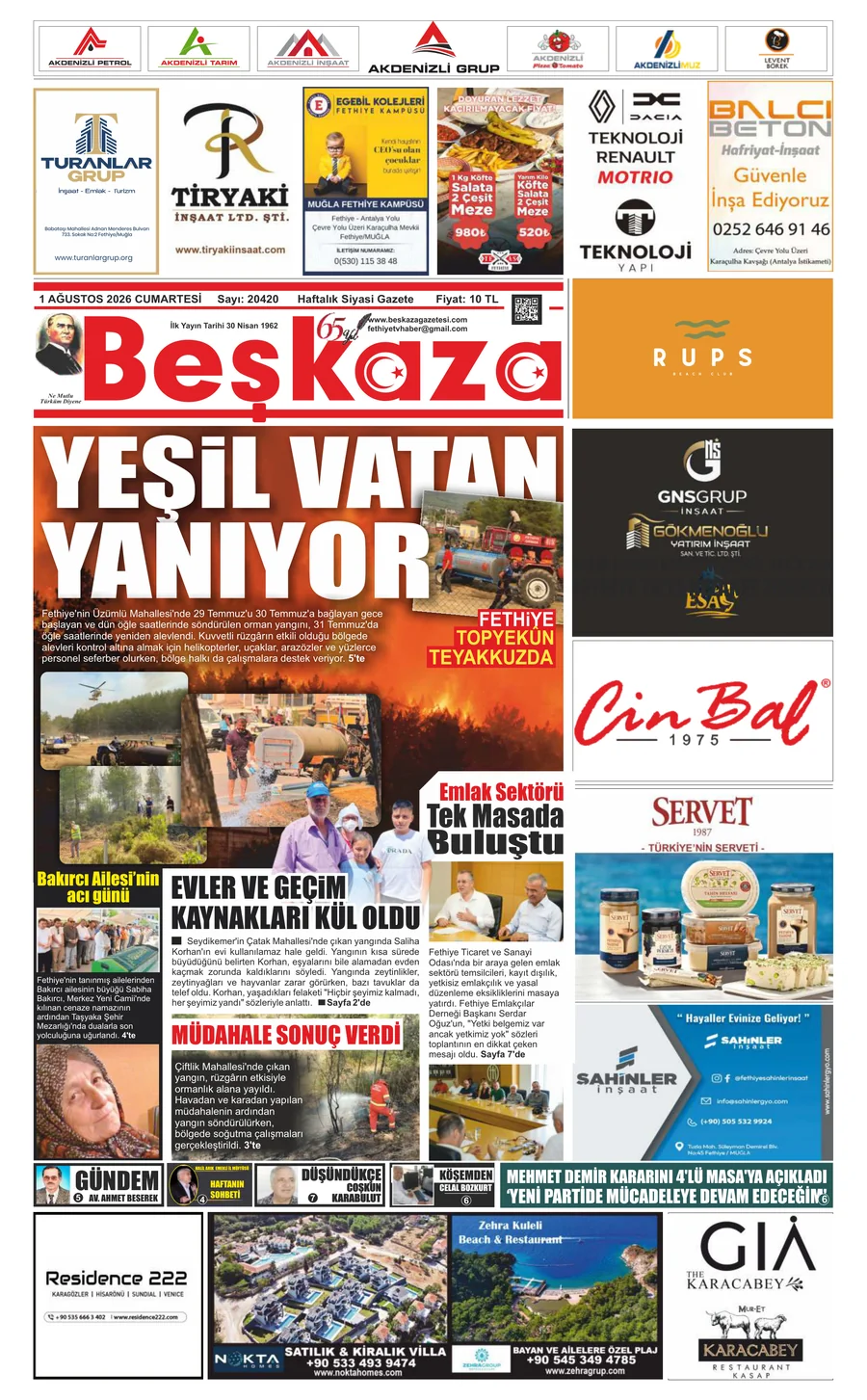 Beşkaza Gazetesi 01.08.2026