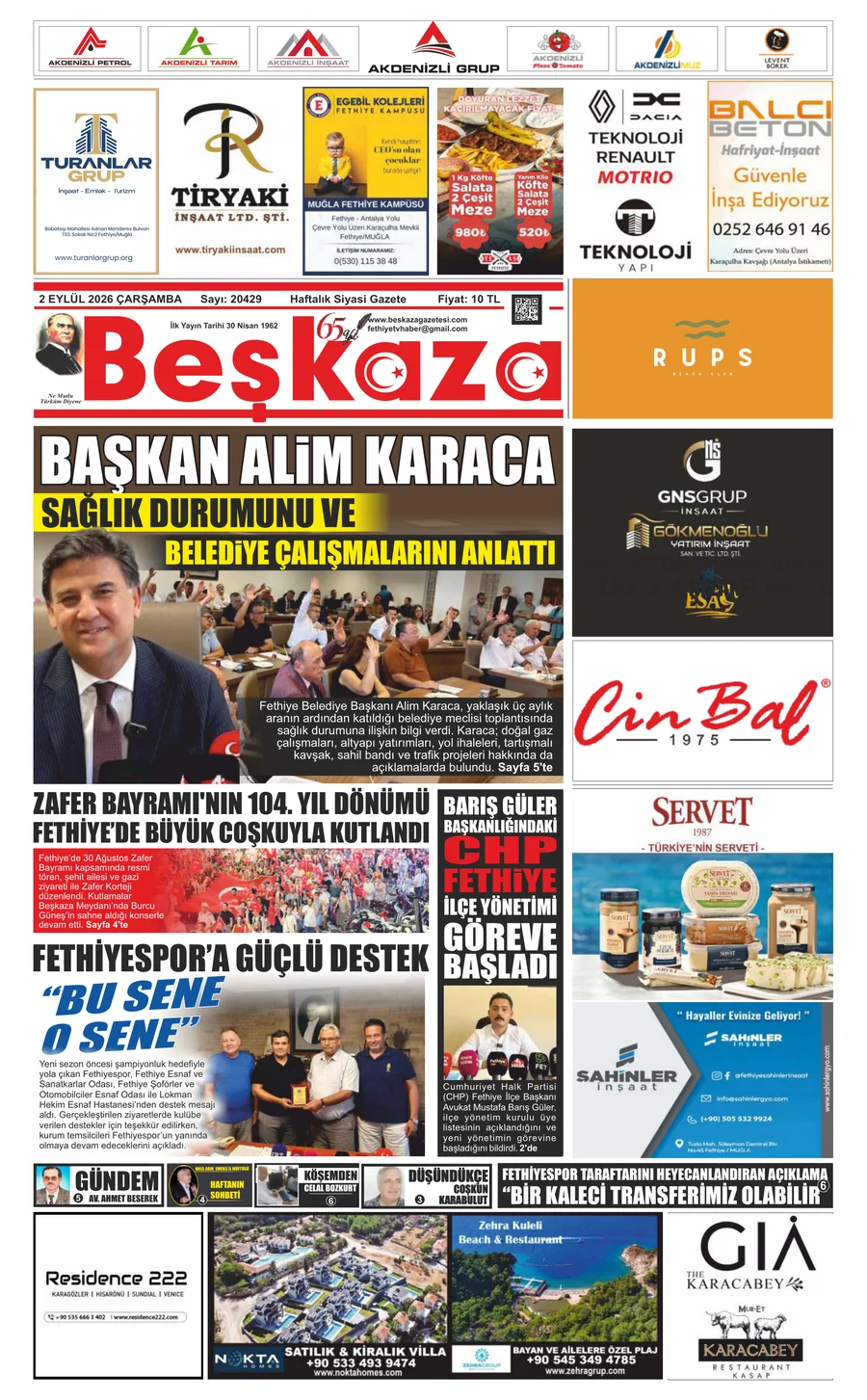 Beşkaza Gazetesi - 02.09.2026