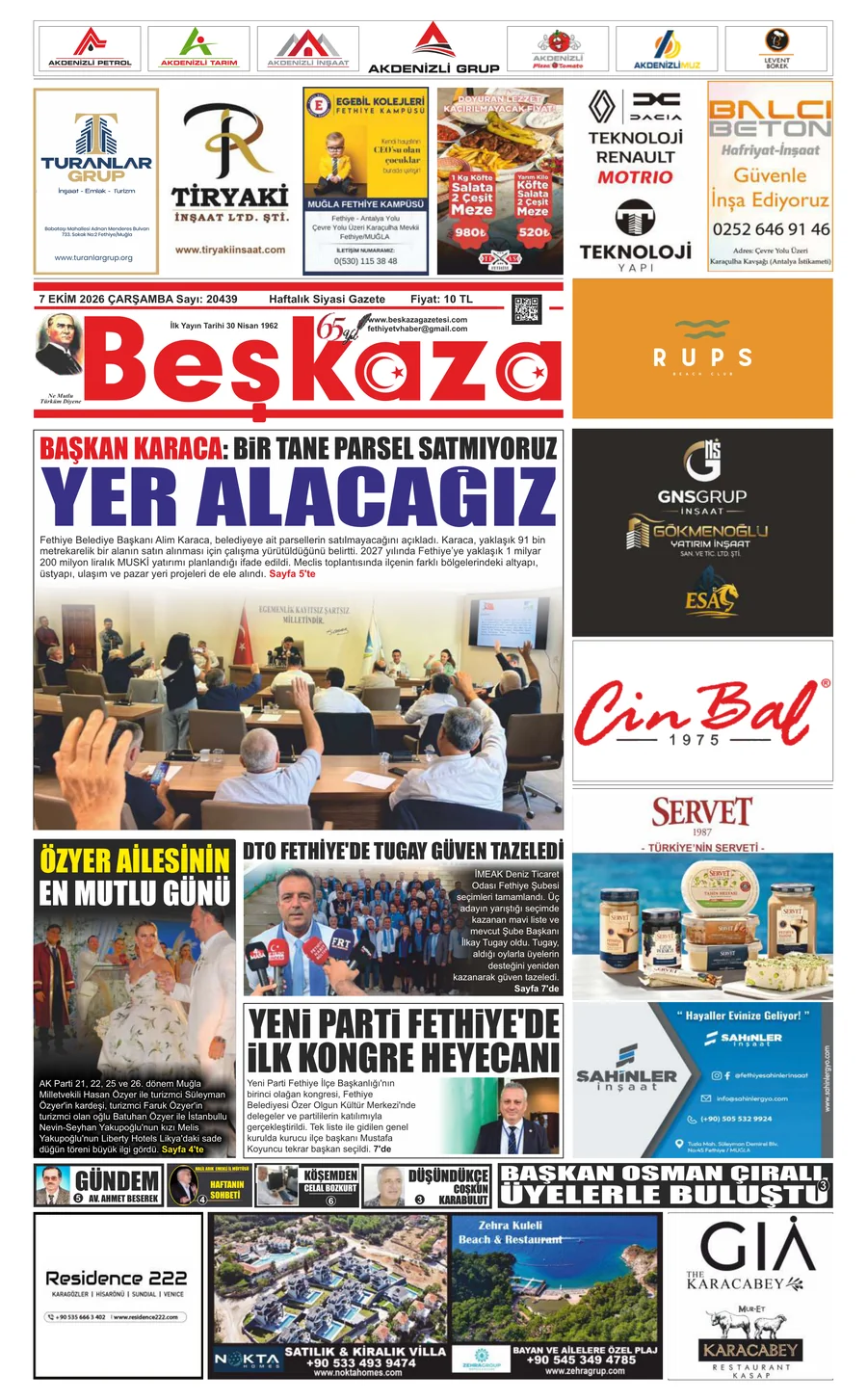 Beşkaza Gazetesi - 07.10.2026
