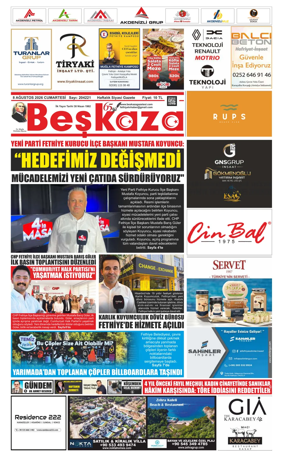 Beşkaza Gazetesi 08.08.2026