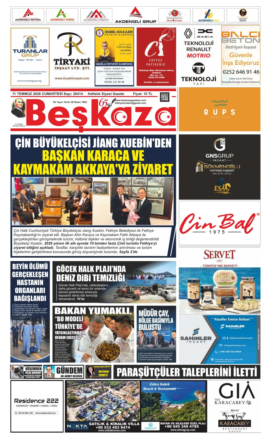 Beşkaza Gazetesi 11.07.2026