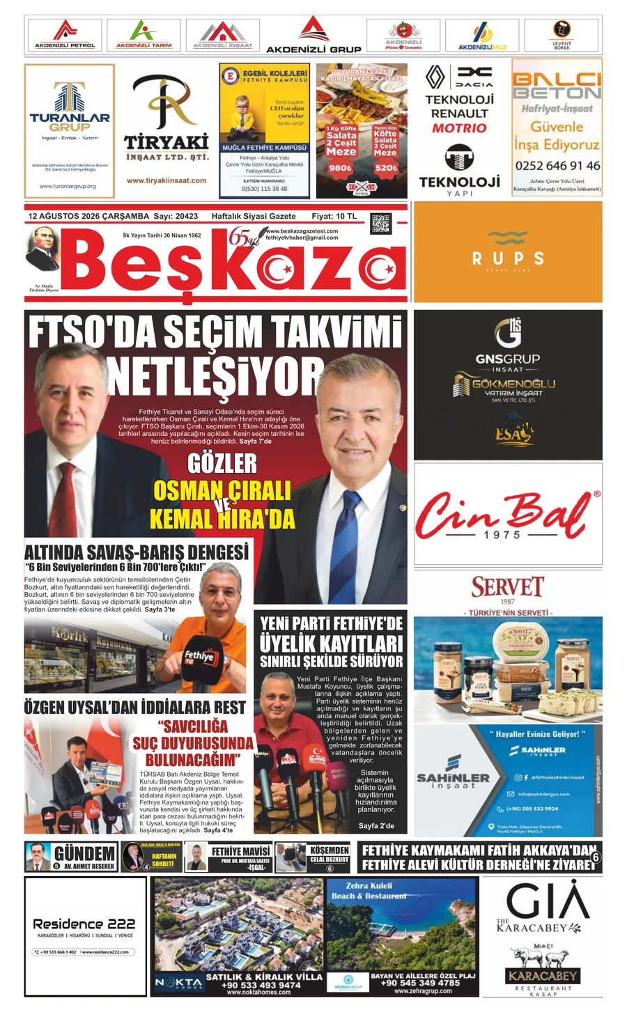 Beşkaza Gazetesi 12.08.2026