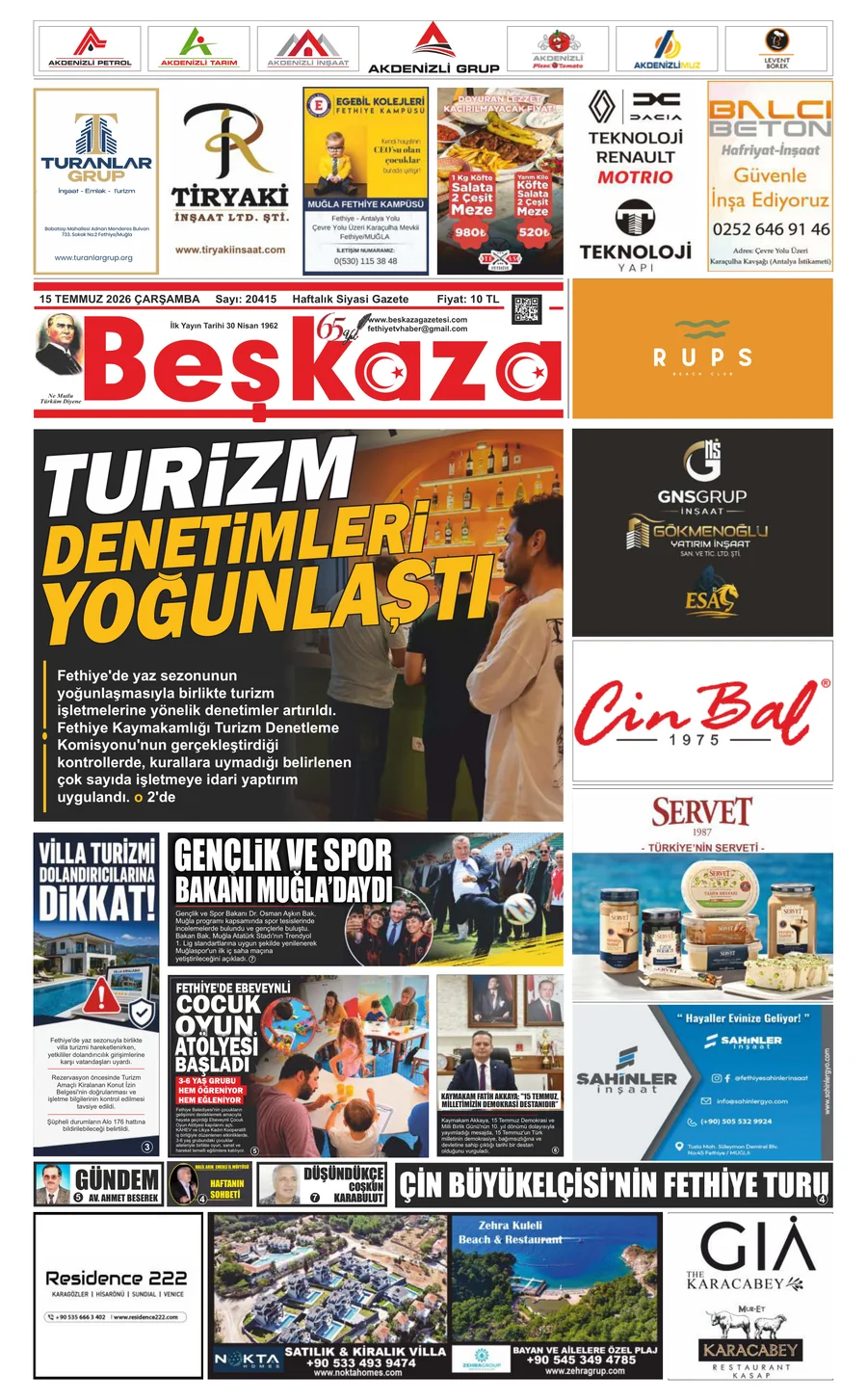Beşkaza Gazetesi 15.07.2026