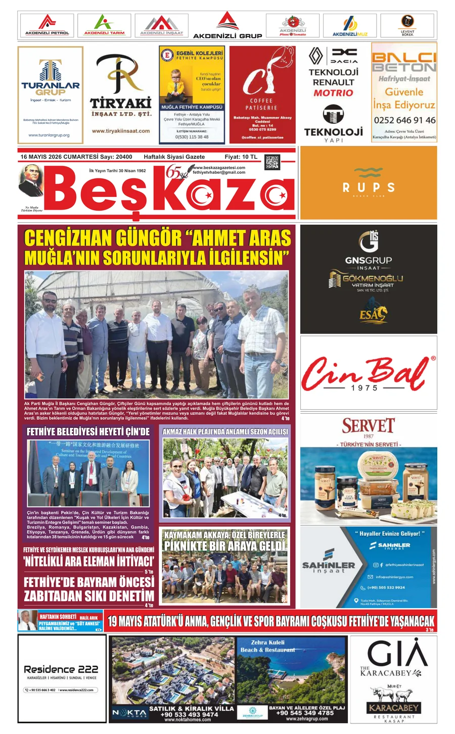 Beşkaza Gazetesi 16.05.2026