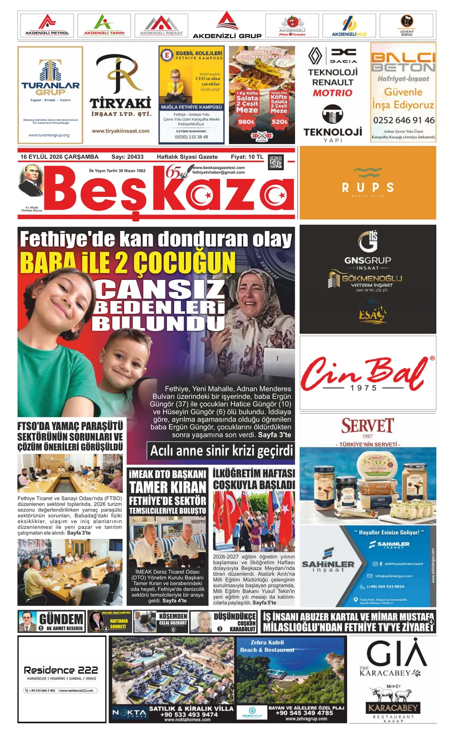 Beşkaza Gazetesi - 16.09.2026
