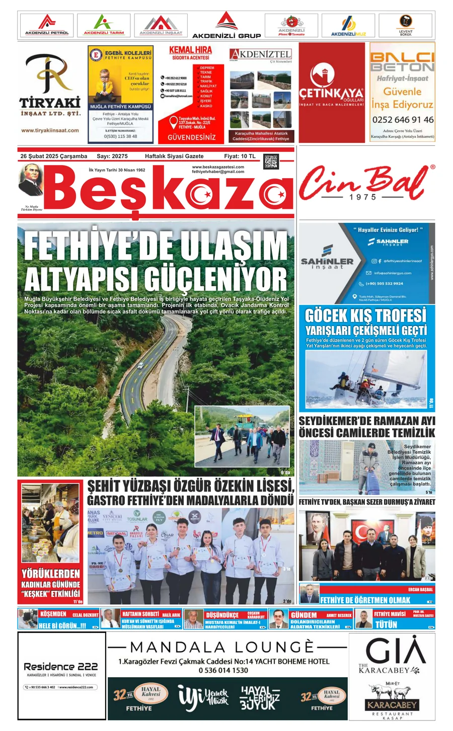 Beşkaza Gazetesi 20275.Sayı