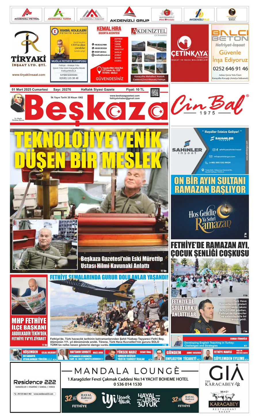 Beşkaza Gazetesi 20276.Sayı