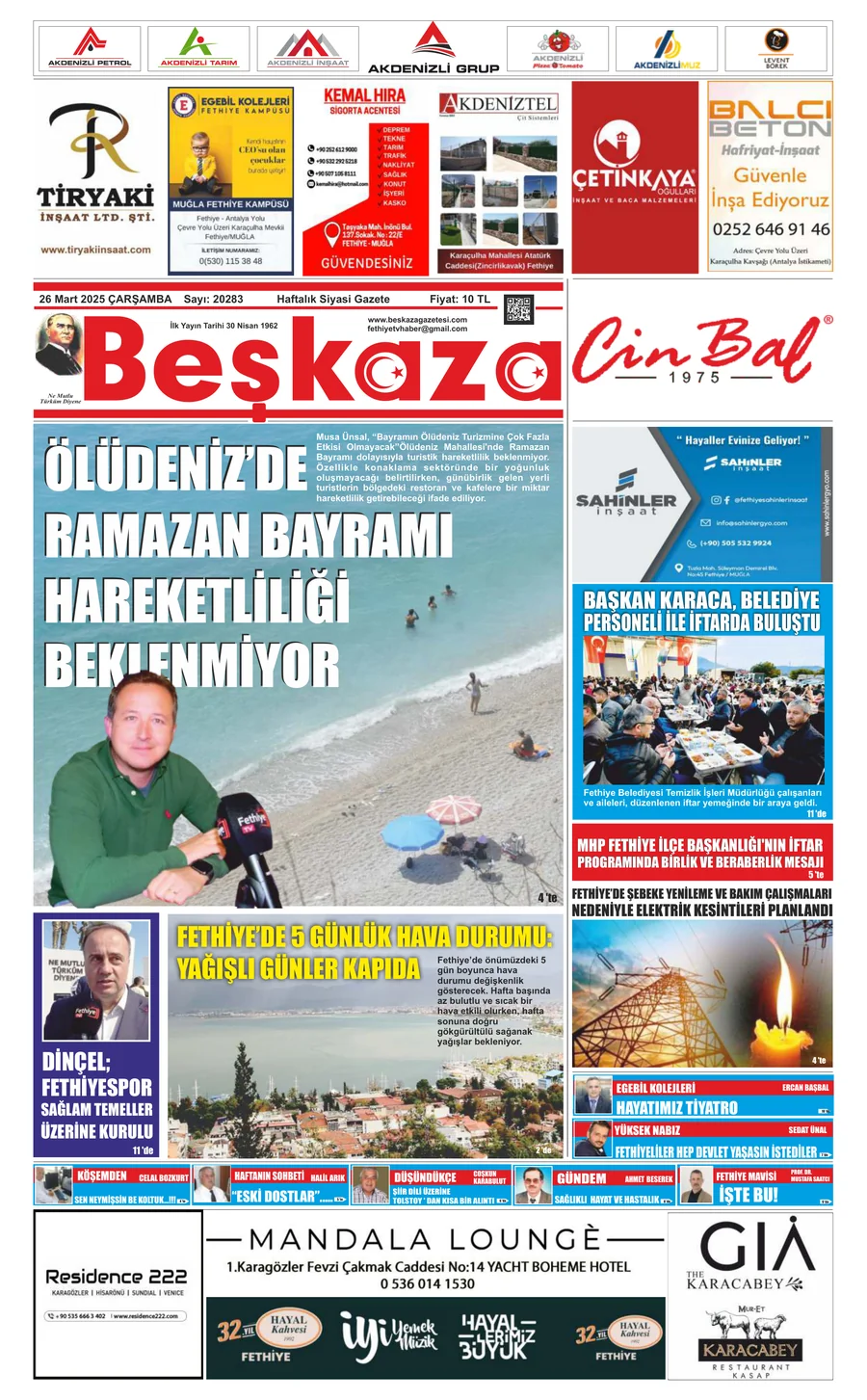 Beşkaza Gazetesi 20283.Sayı