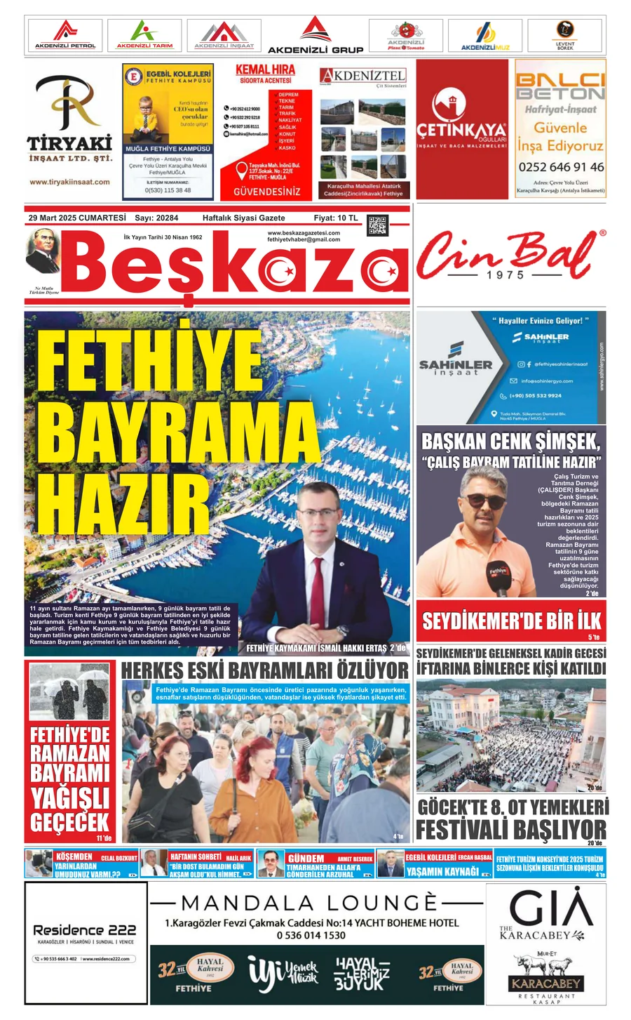 Beşkaza Gazetesi 20284.Sayı