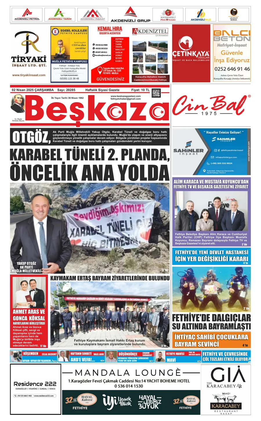 Beşkaza Gazetesi 20285.Sayı