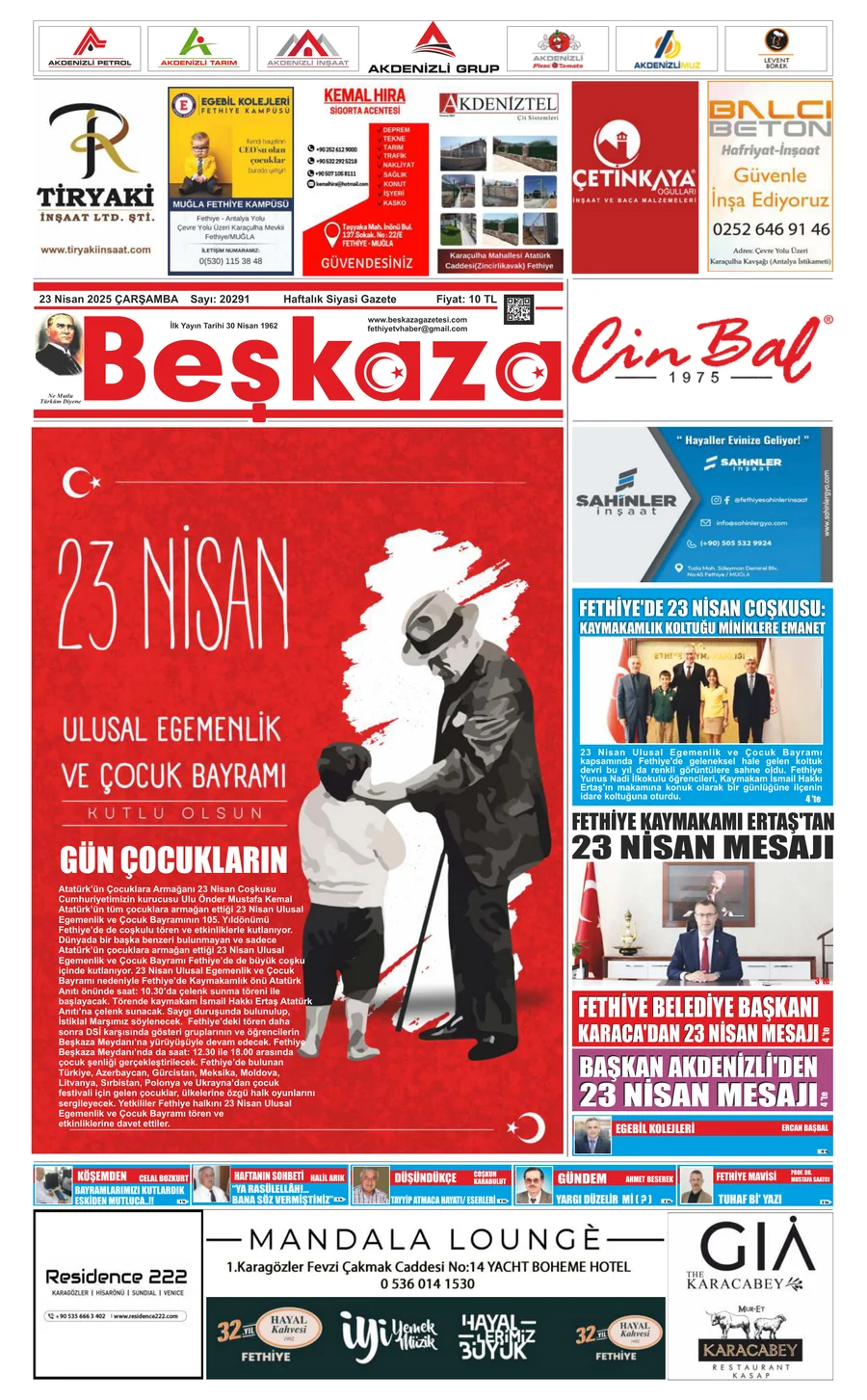 Beşkaza Gazetesi 20291.Sayı