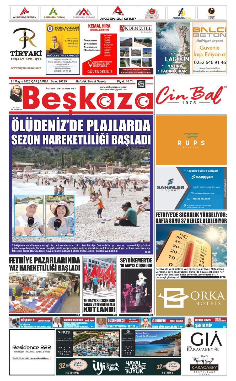Beşkaza Gazetesi 20299.Sayı