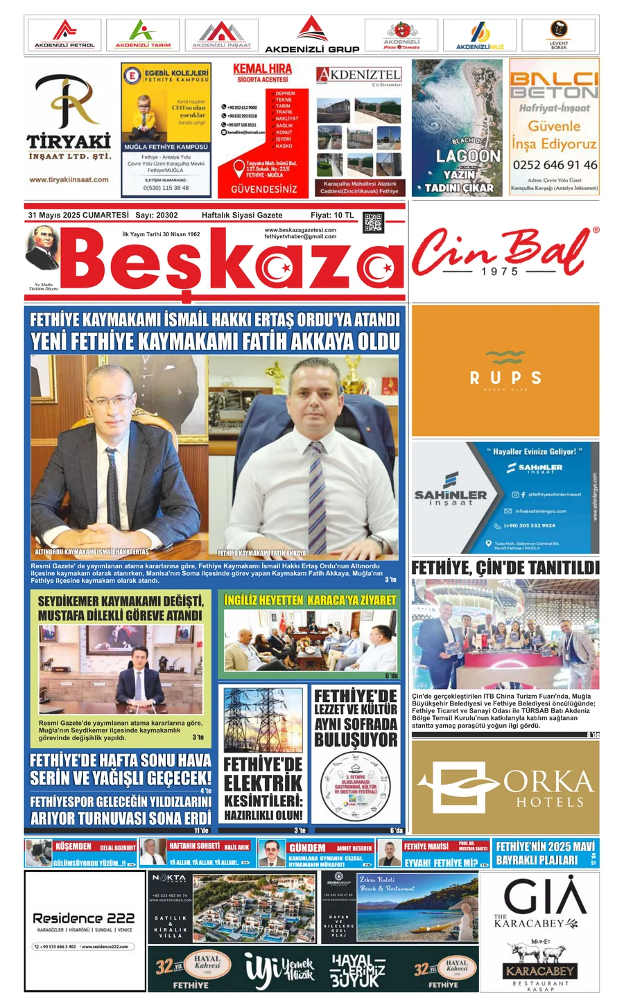 Beşkaza Gazetesi 20302.Sayı
