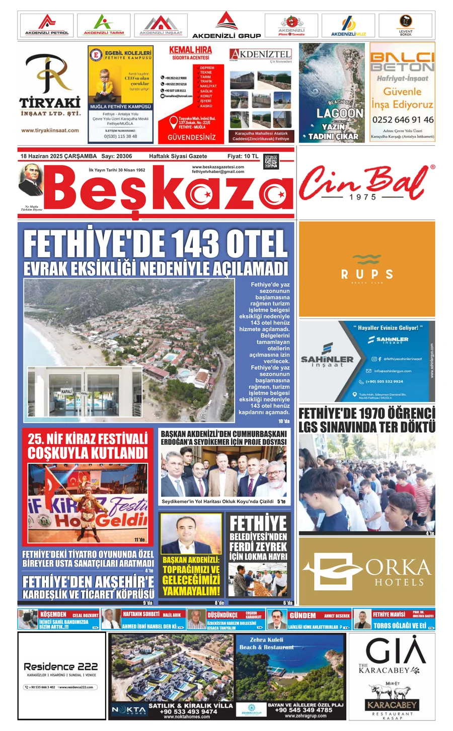 Beşkaza Gazetesi 20306.Sayı