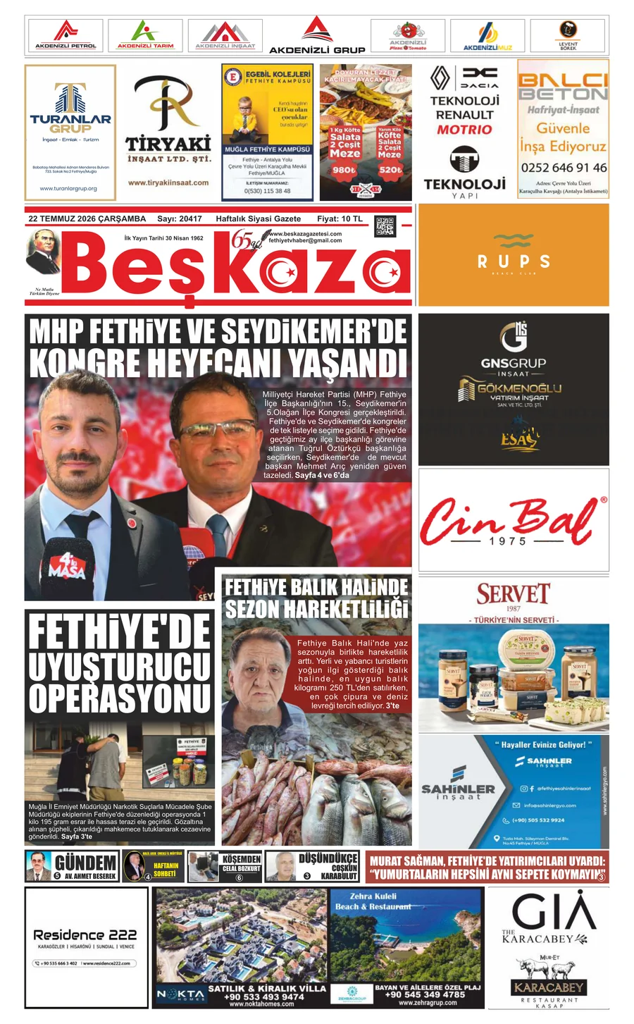 Beşkaza Gazetesi 22.07.2026