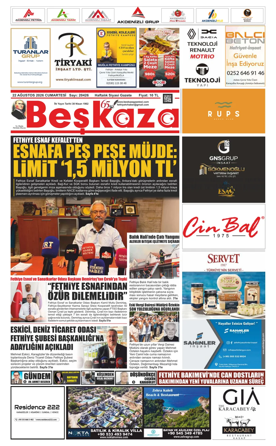 Beşkaza Gazetesi 22.08.2026