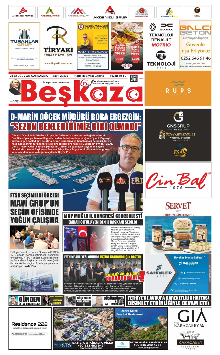 Beşkaza Gazetesi - 23.09.2026