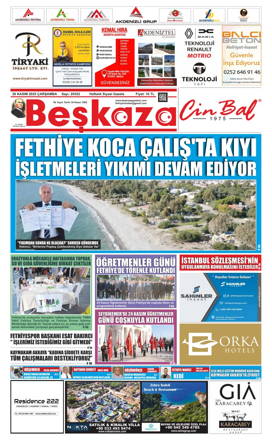 Beşkaza Gazetesi 26 KASIM 2025 CUMARTESİ  (20352)