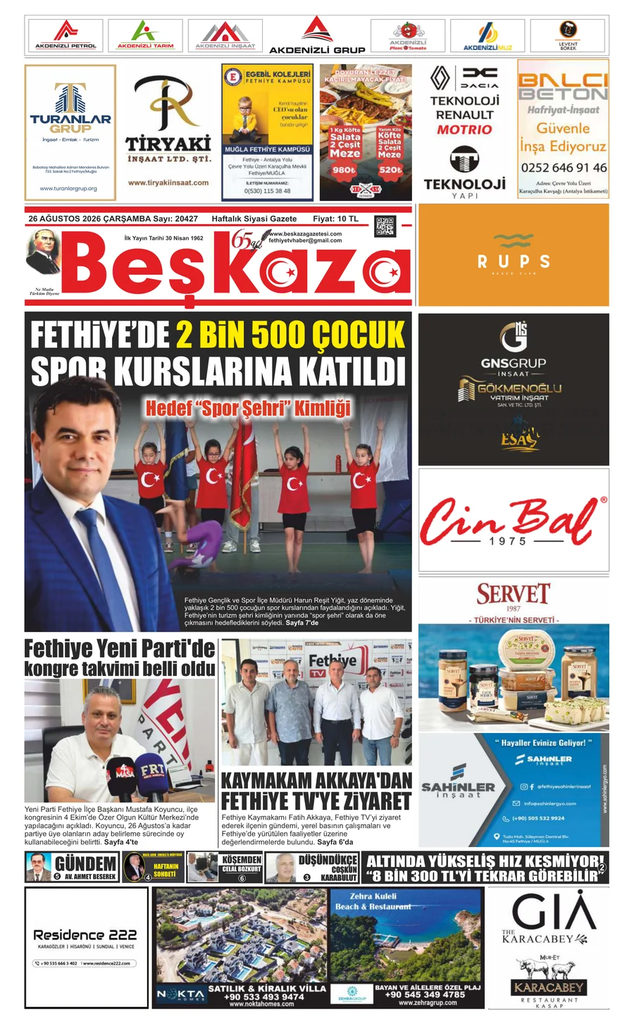 Beşkaza Gazetesi - 26.08.2026