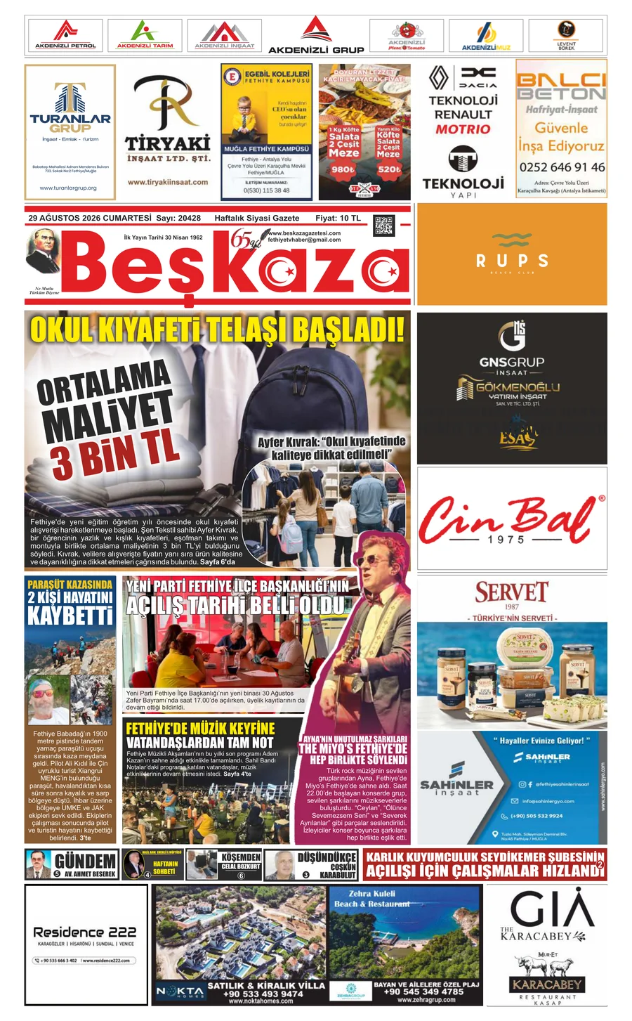 Beşkaza Gazetesi - 29.08.2026