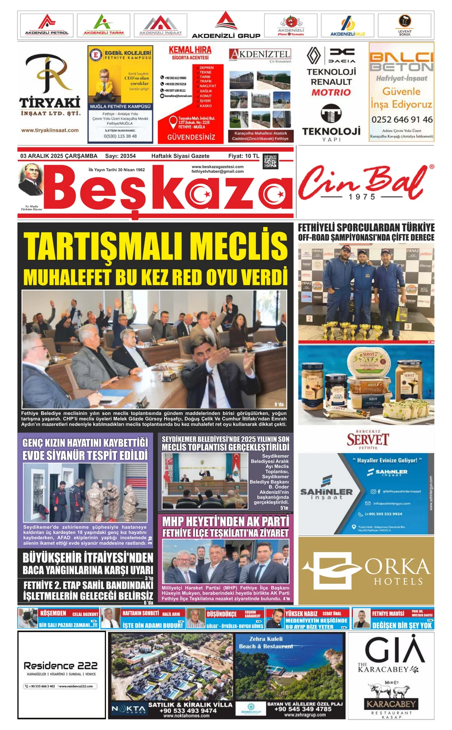 Beşkaza Gazetesi 3 Aralık 2025  (20354)