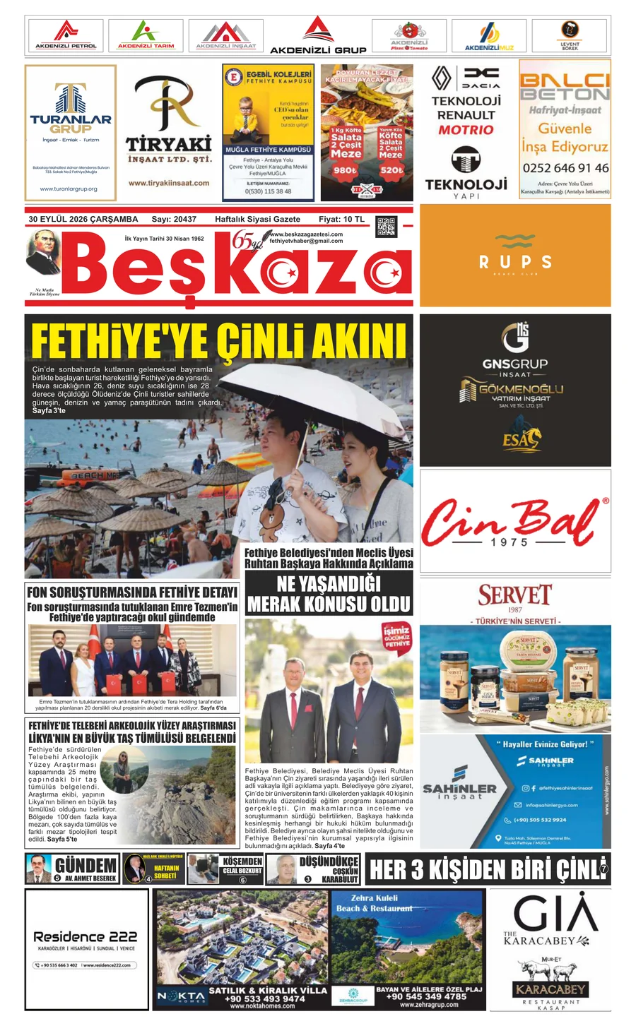 Beşkaza Gazetesi - 30.09.2026