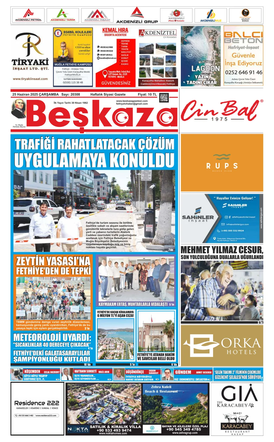 Beşkaza Gazetesi sayı : 20308