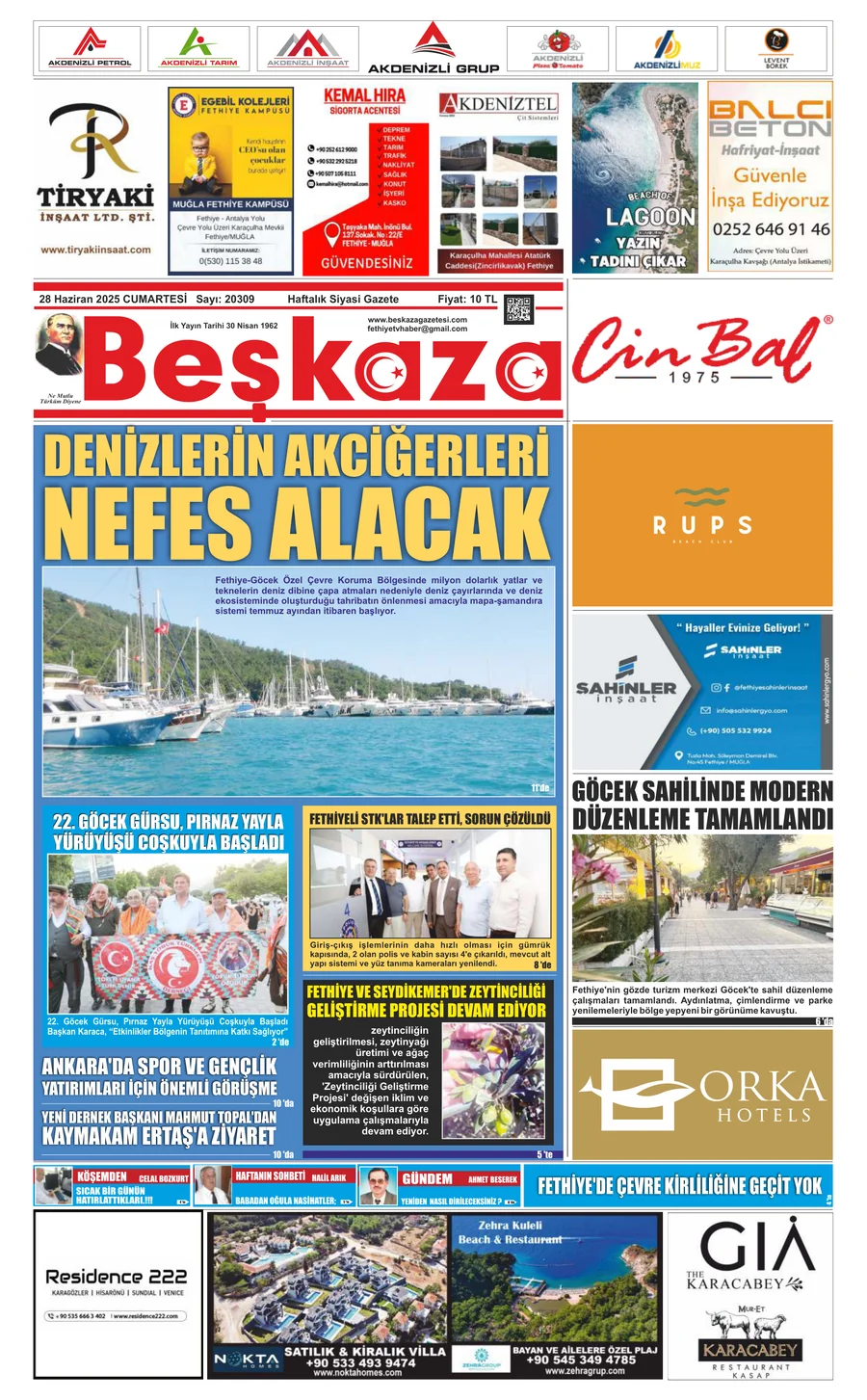 Beşkaza Gazetesi sayı: 20309
