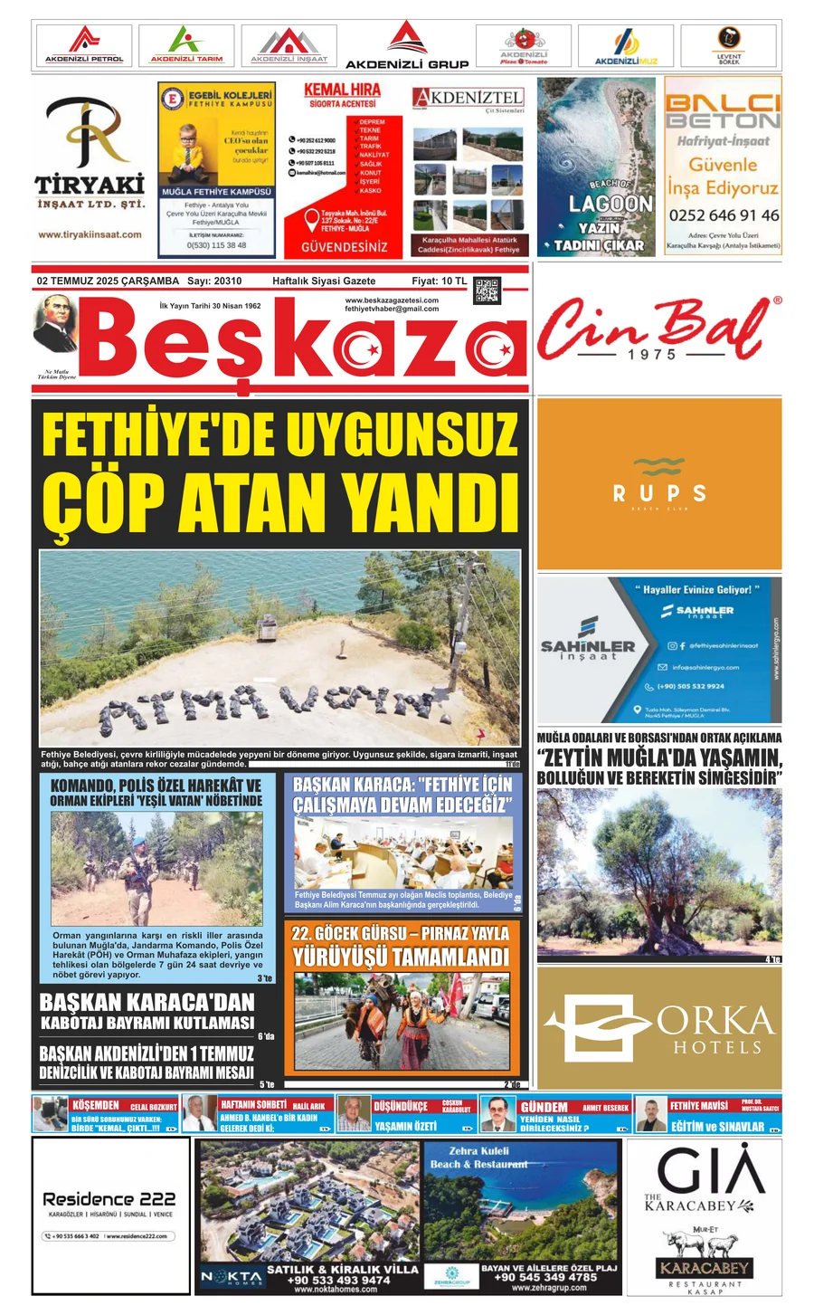 Beşkaza Gazetesi Sayı : 20310