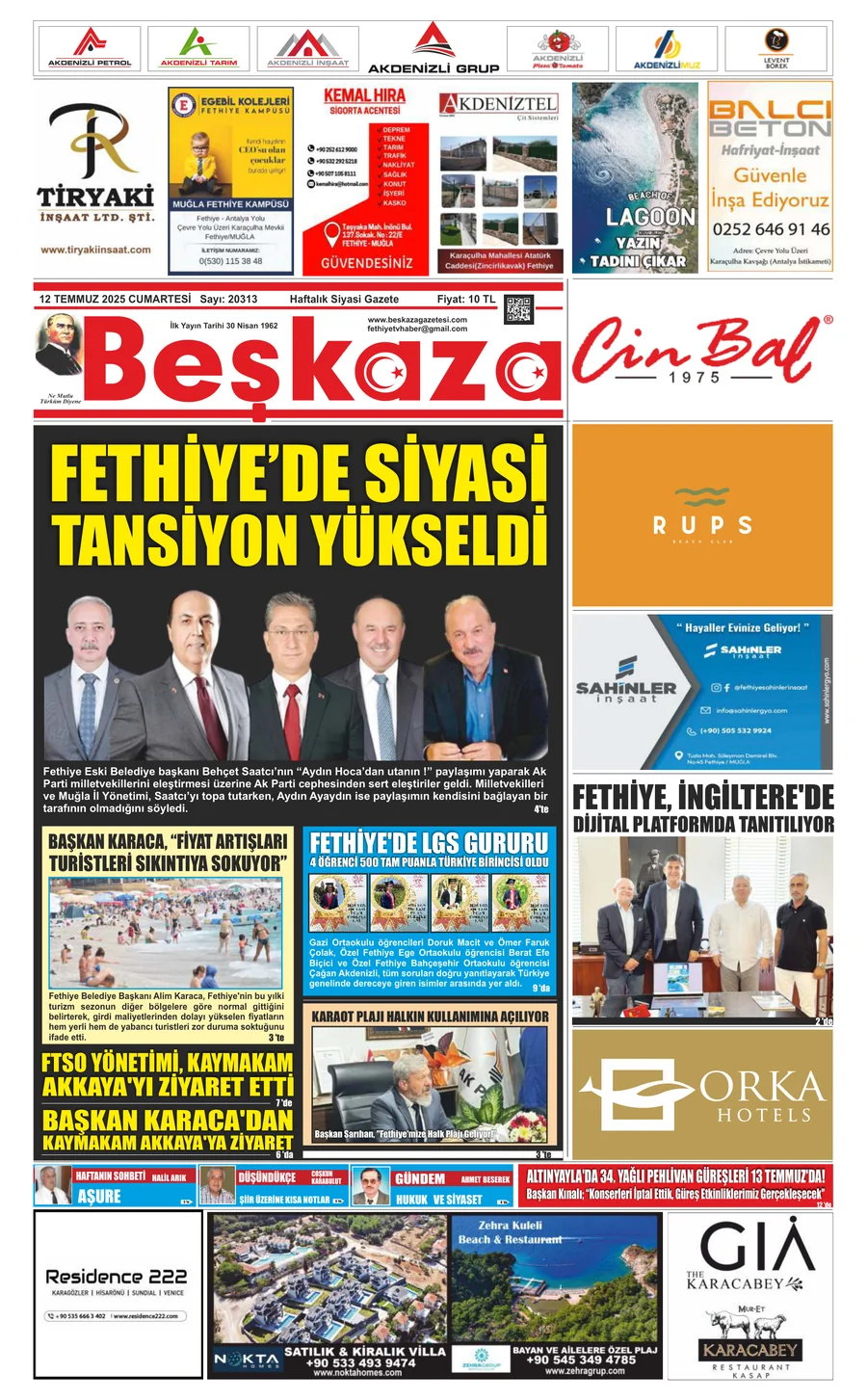 Beşkaza Gazetesi Sayı : 20313