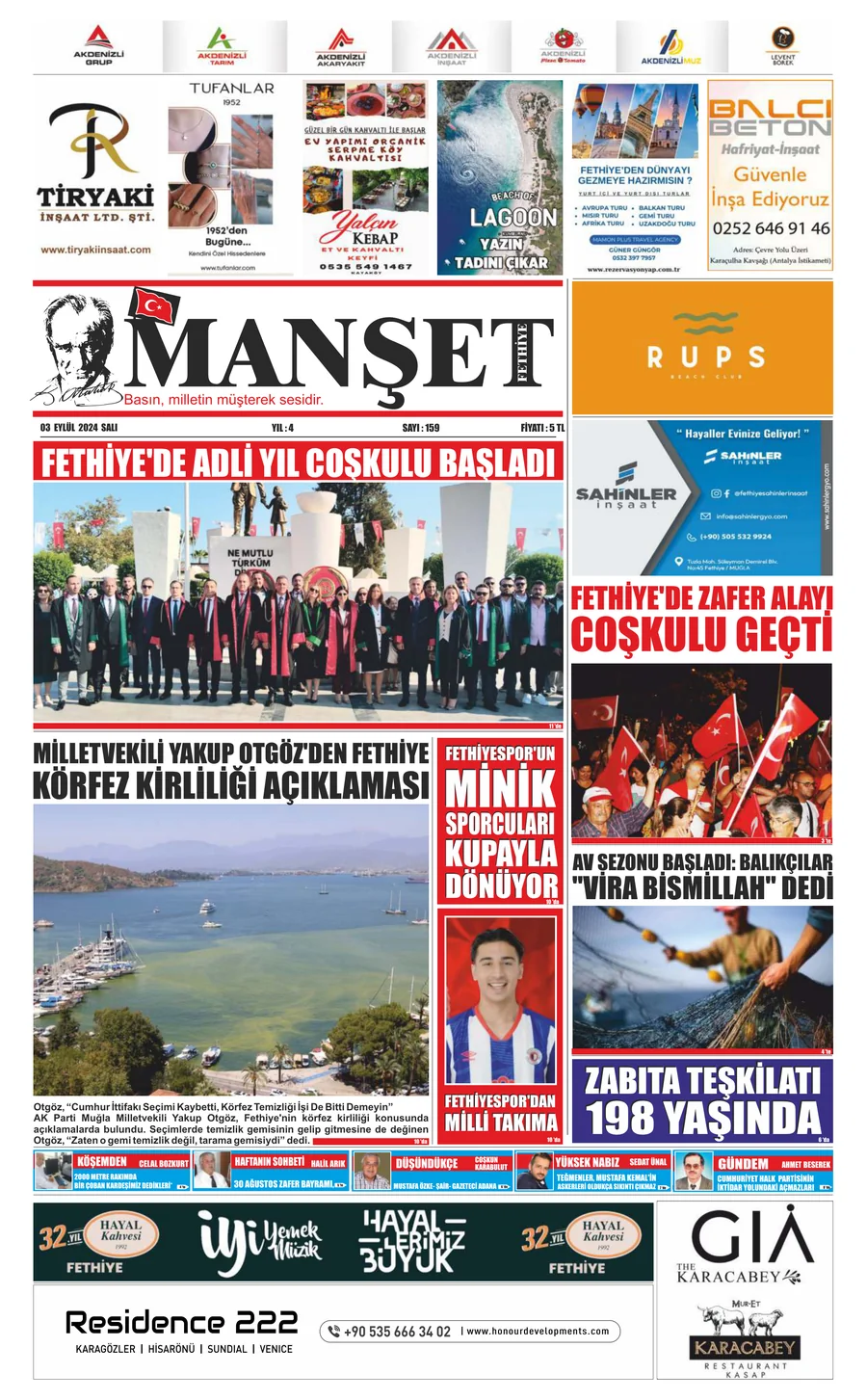 Manşet Fethiye 159.Sayı