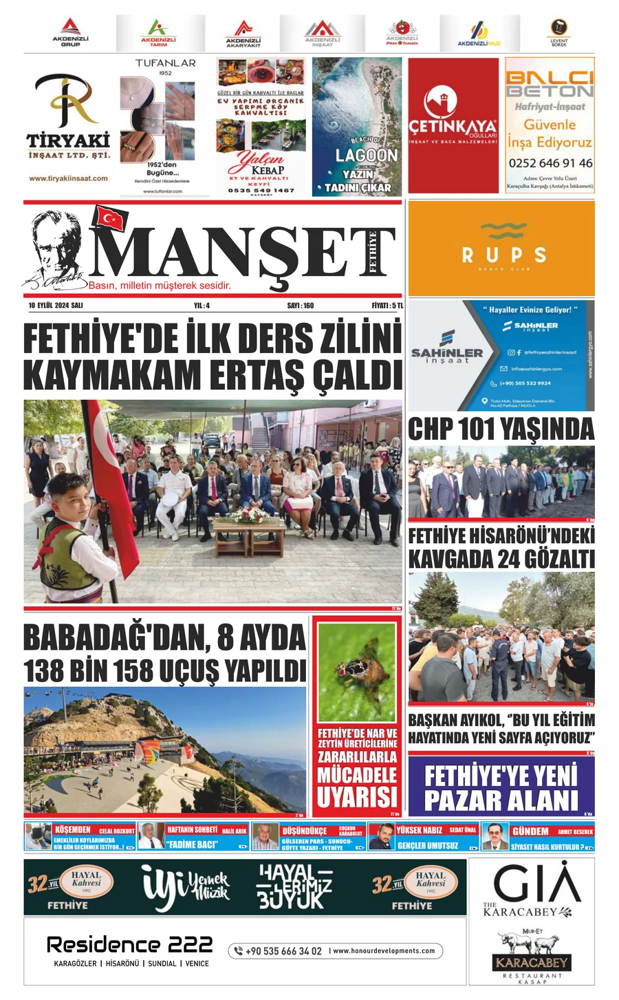 Manşet Fethiye 160.Sayı
