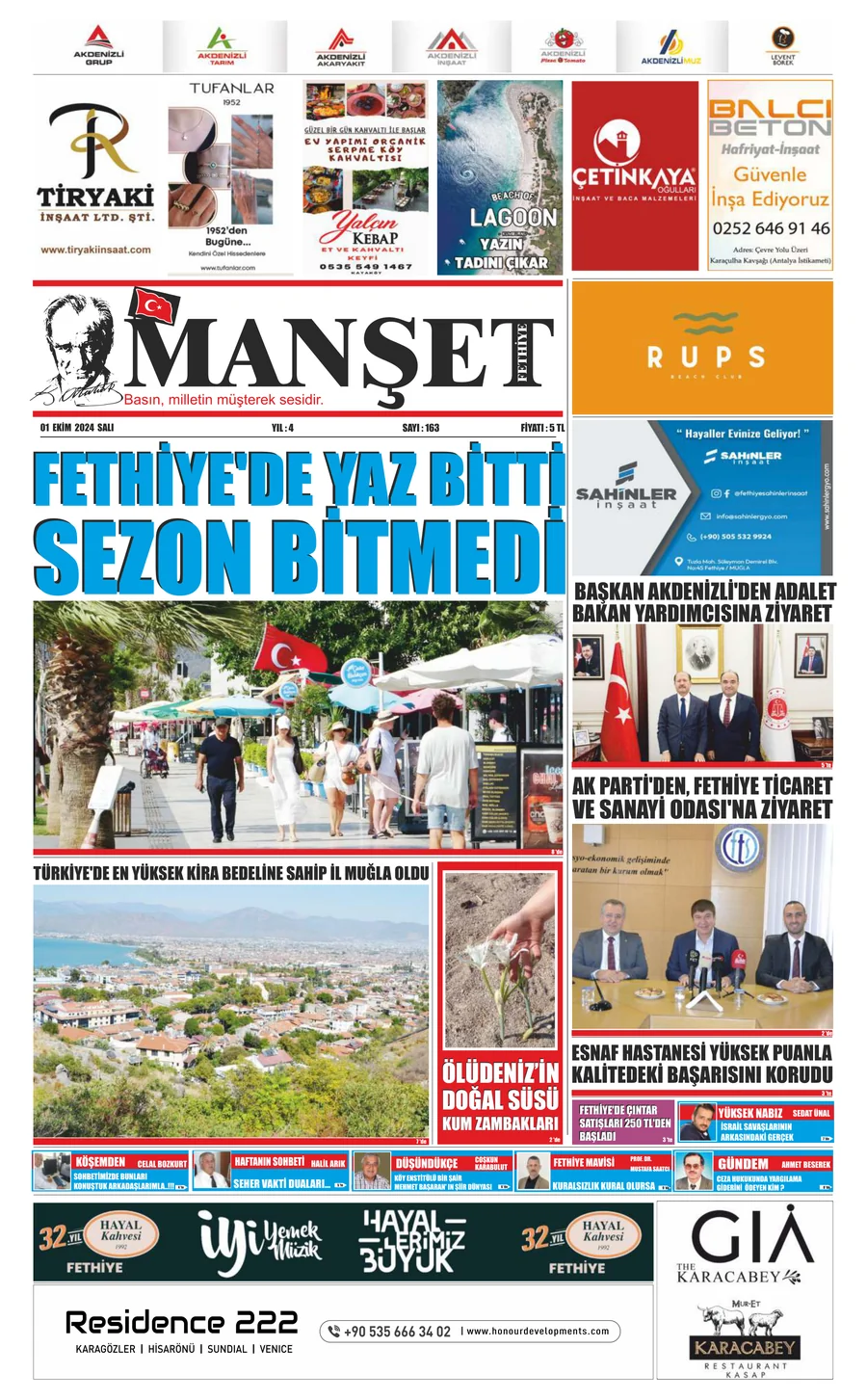 Manşet Fethiye 163.Sayı