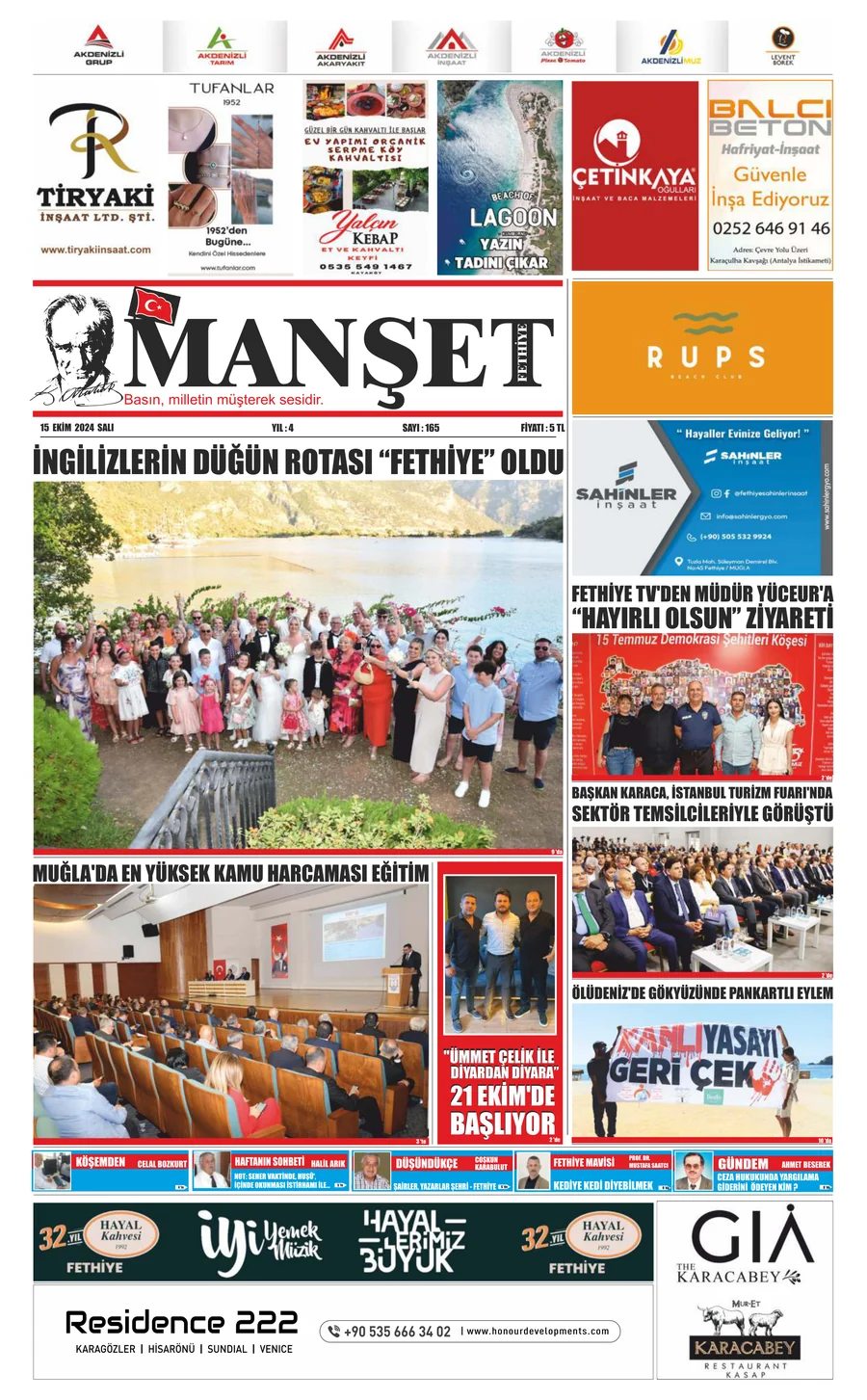 Manşet Fethiye 165.Sayı