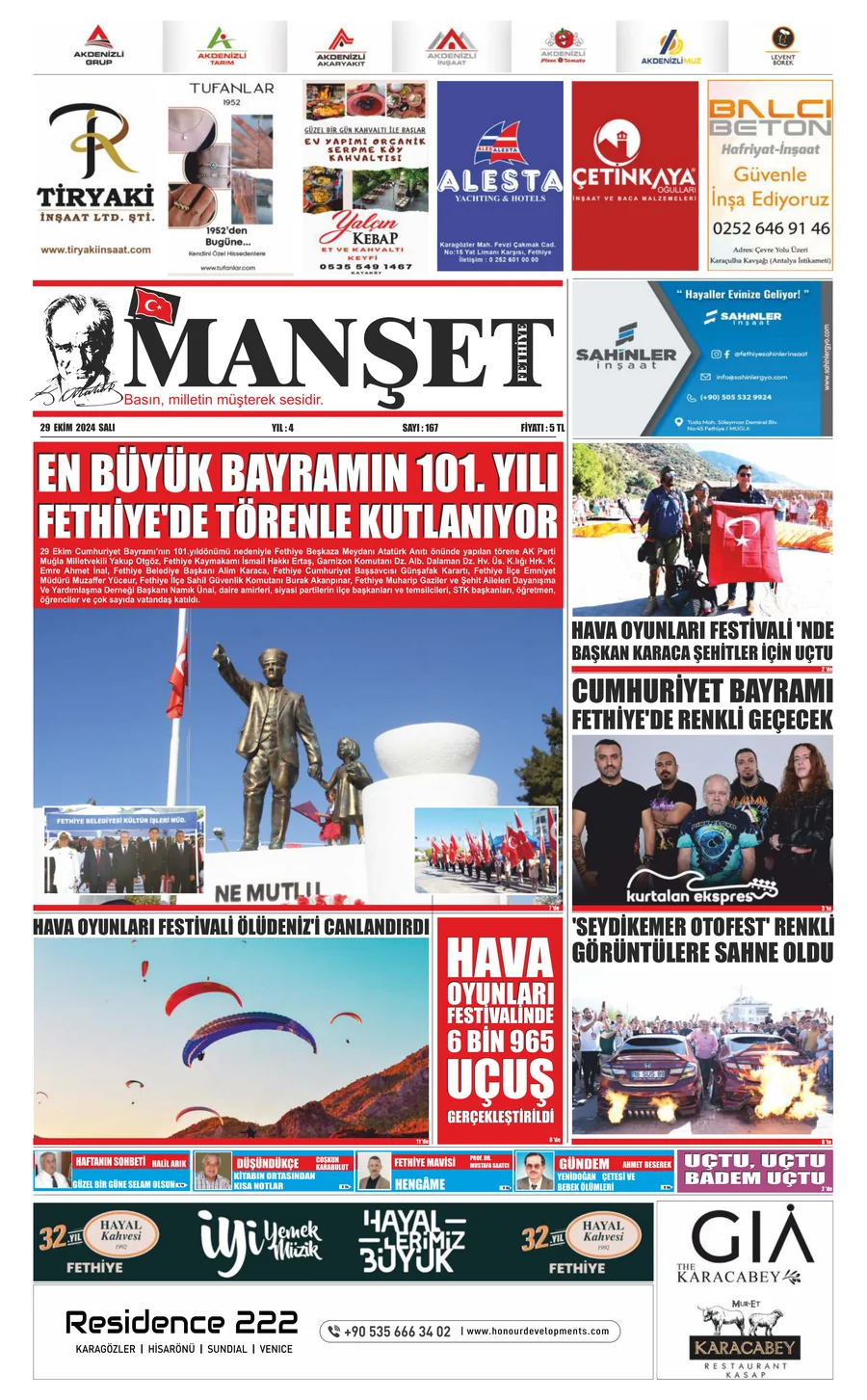 Manşet Fethiye 167.Sayı