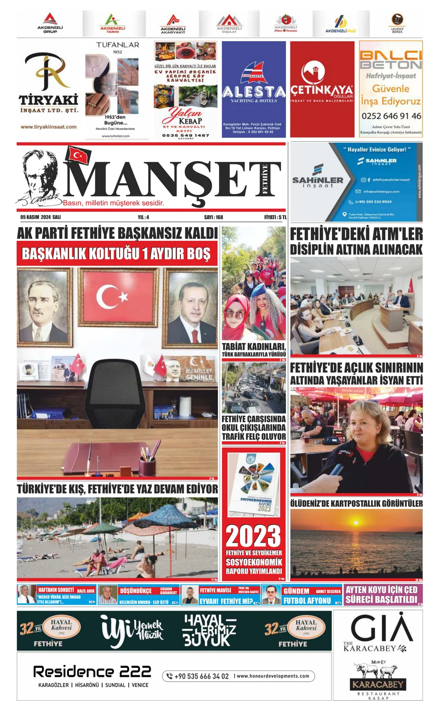 Manşet Fethiye 168.Sayı
