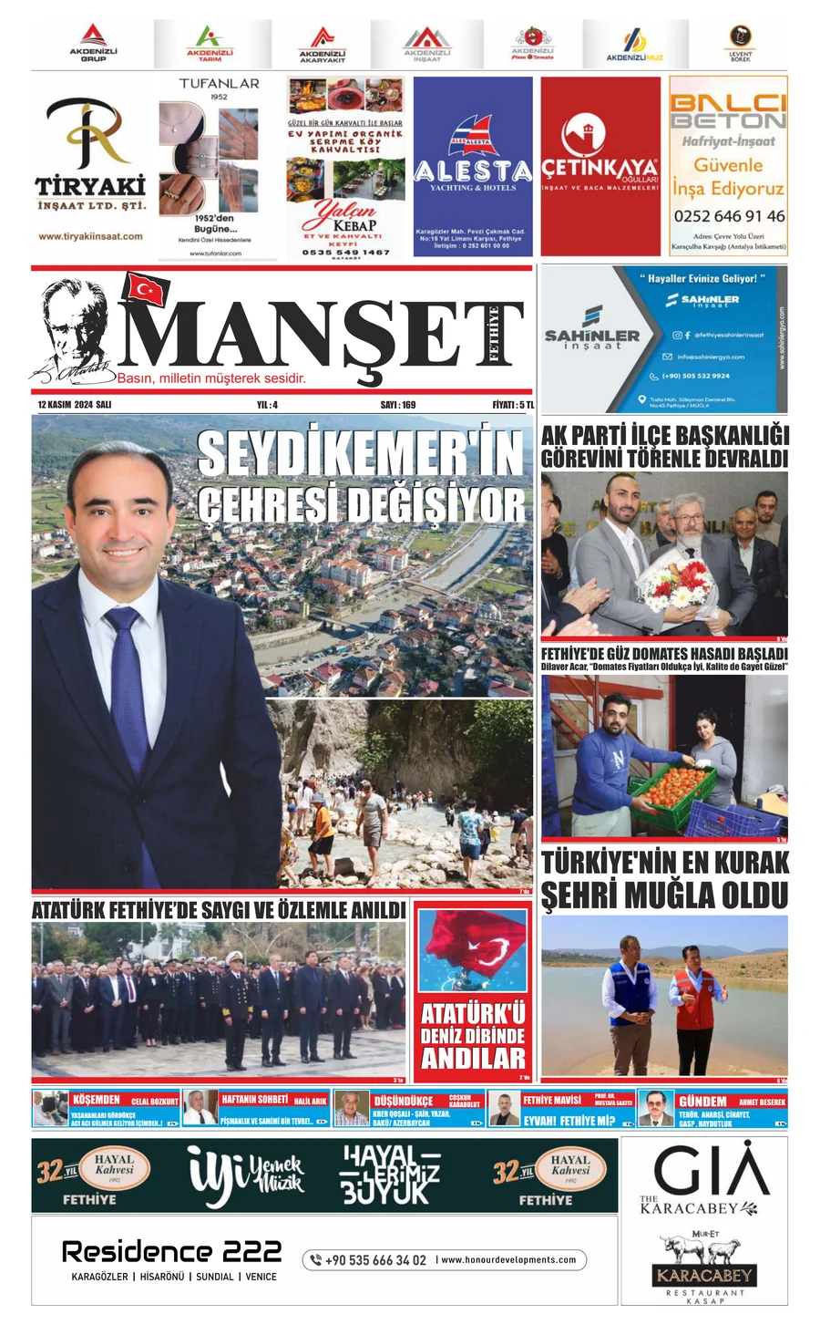 Manşet Fethiye 169.Sayı