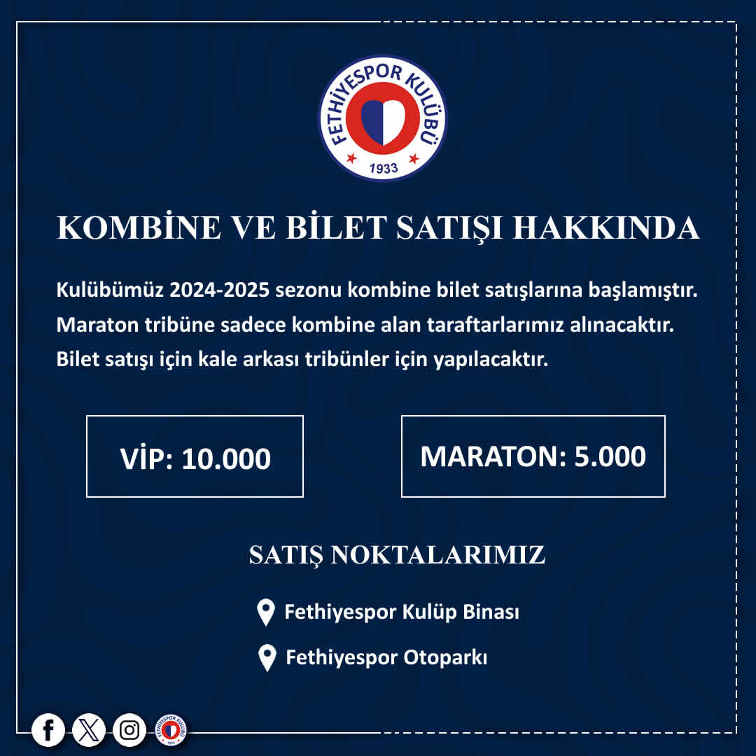 Fethiyespor'da Kombinesi Olmayan Maraton Tribününe Giremeyecek
