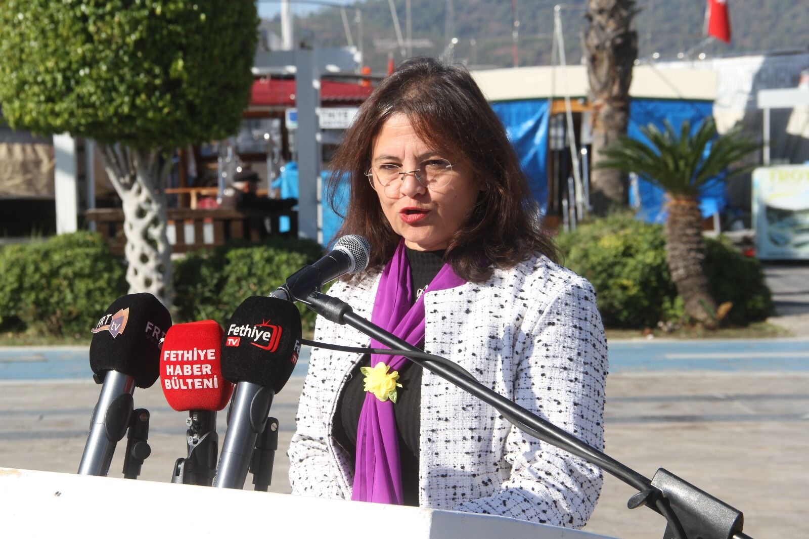 5 Aralık Dünya Kadın Hakları Günü'nde Fethiye'de Tören Düzenlendi