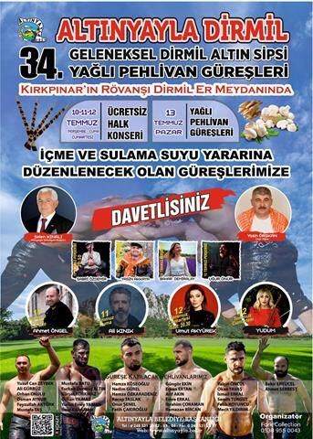 Altınyayla’da 34. Yağlı Pehlivan Güreşleri 13 Temmuz’da!