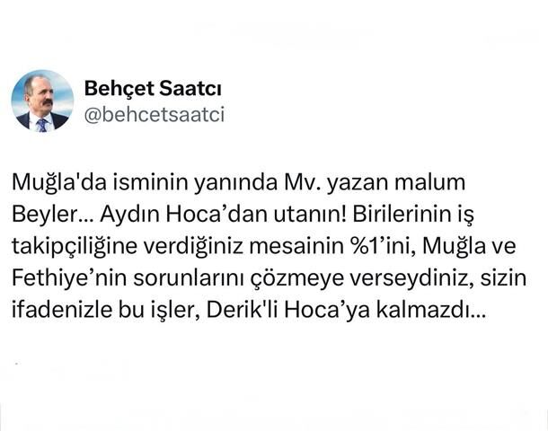 Behçet Saatcı’dan Bazı Milletvekillerine Sert Eleştiri