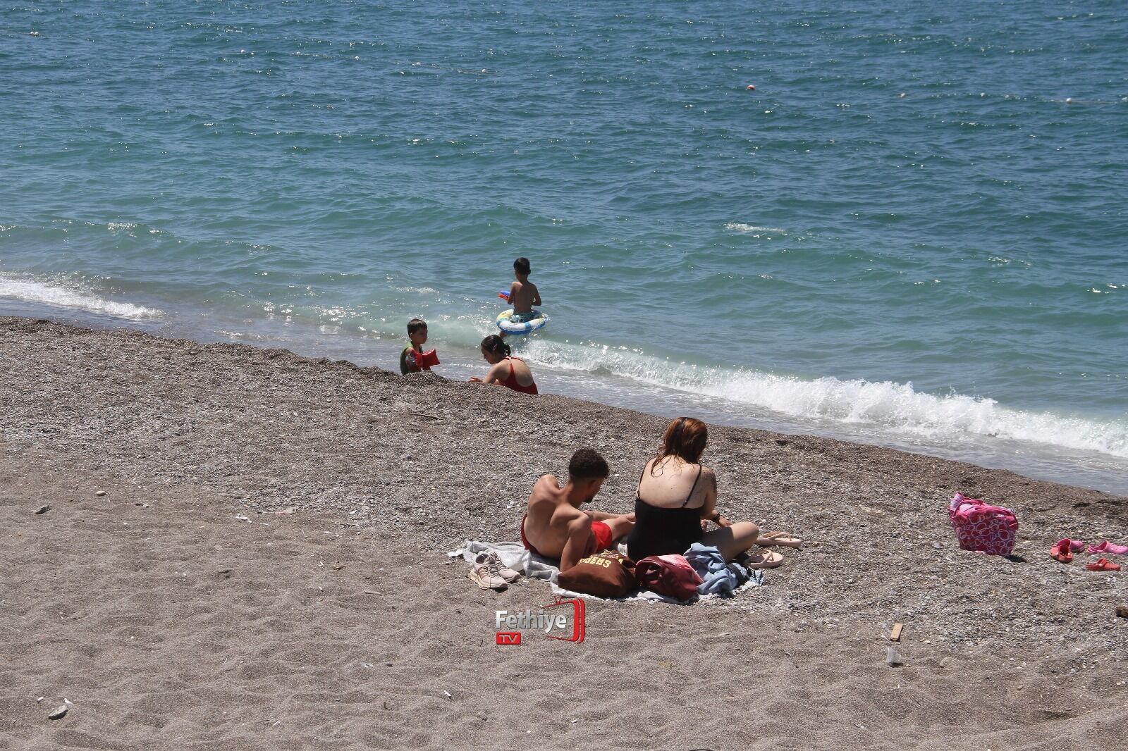Çalış Plaj’ında Yerli Ve Yabancı Turist Yoğunluğu Yaşandı