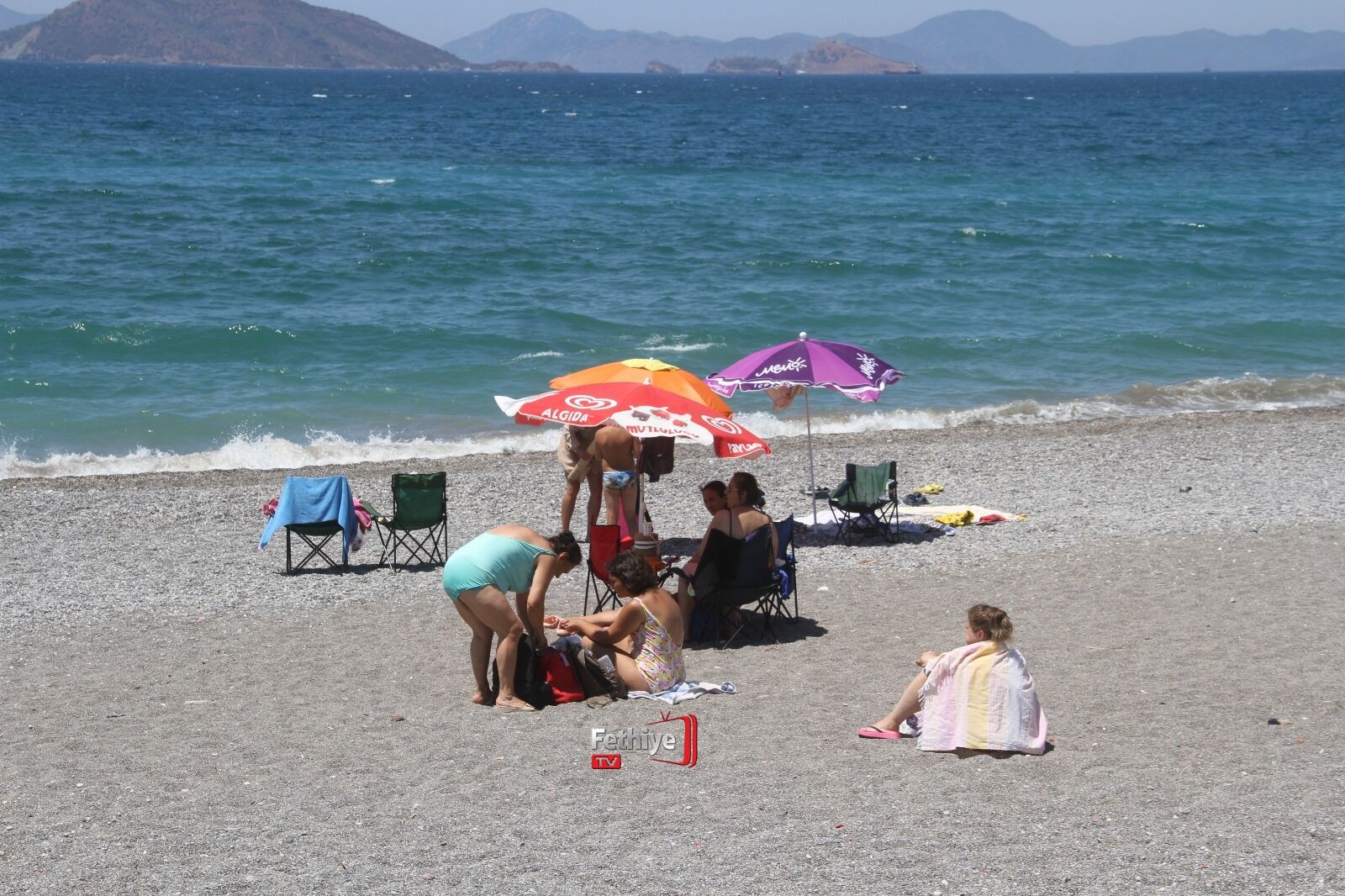 Çalış Plaj’ında Yerli Ve Yabancı Turist Yoğunluğu Yaşandı