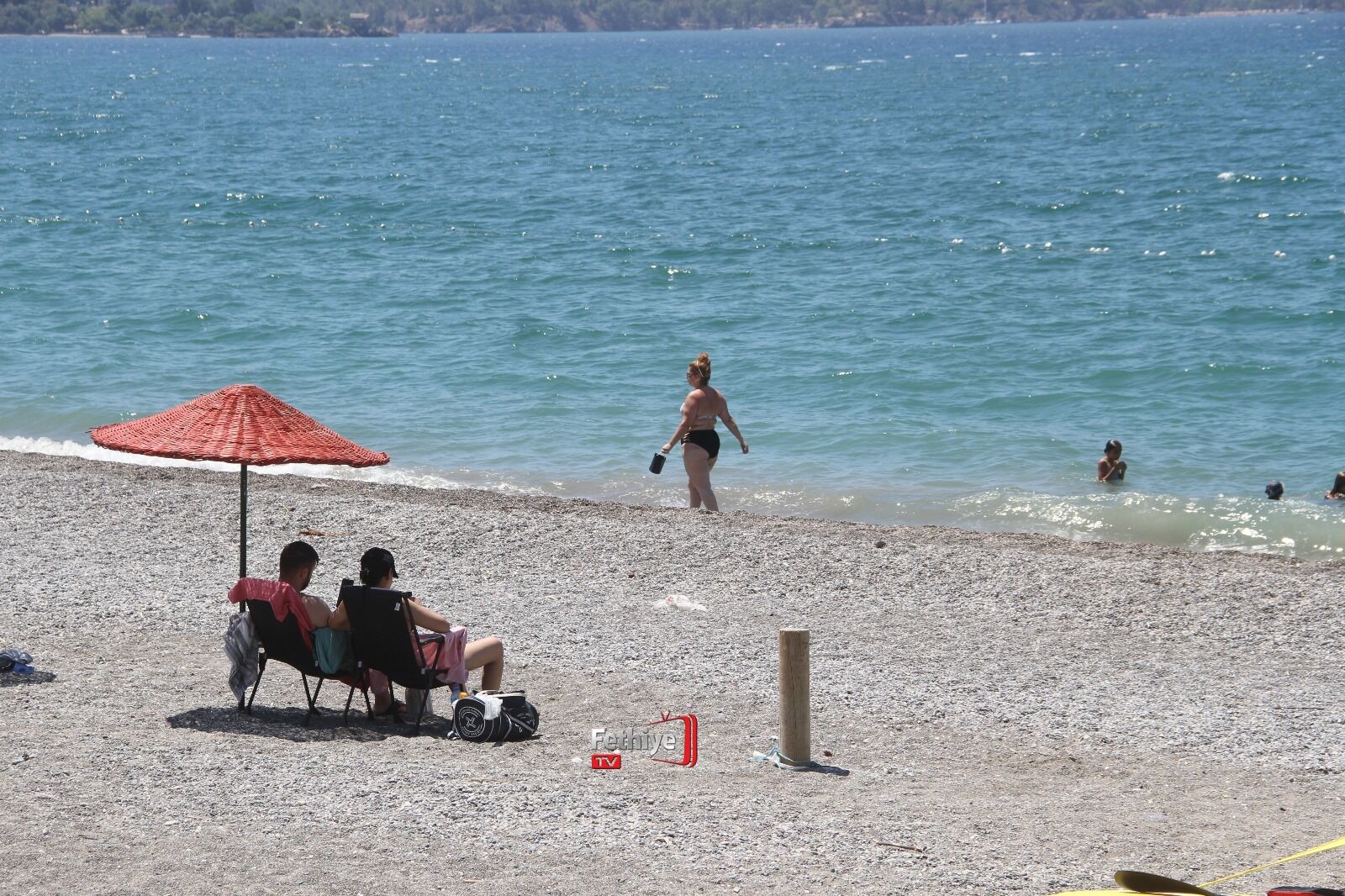 Çalış Plaj’ında Yerli Ve Yabancı Turist Yoğunluğu Yaşandı