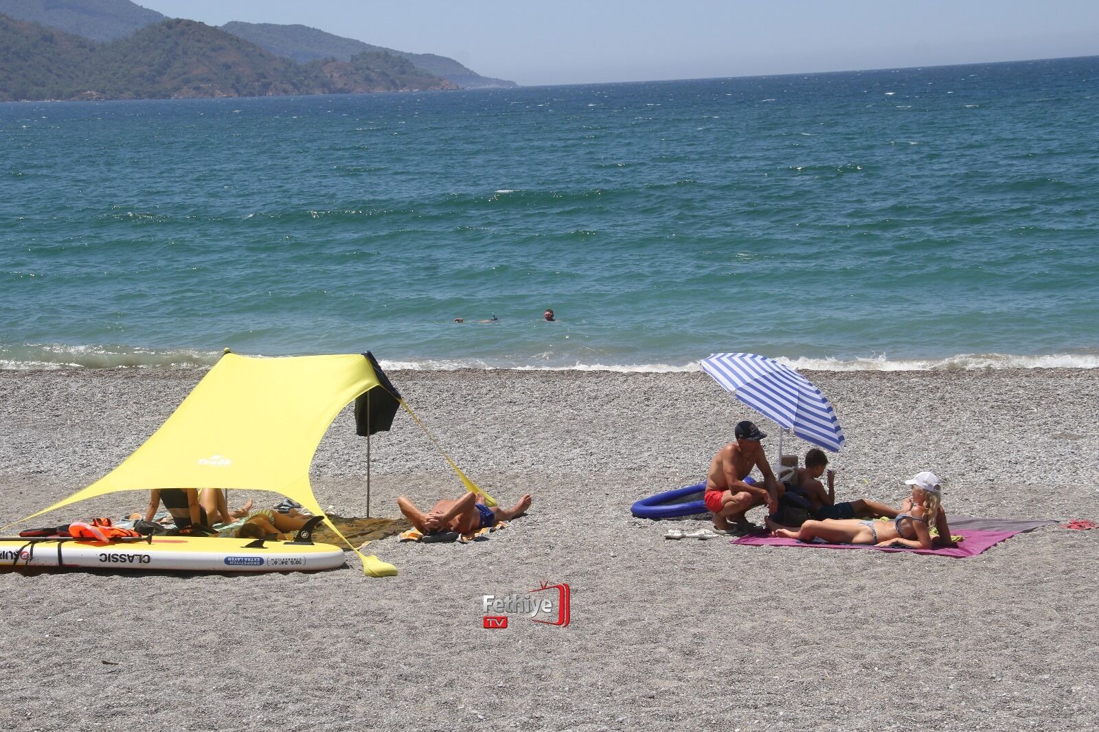 Çalış Plaj’ında Yerli Ve Yabancı Turist Yoğunluğu Yaşandı