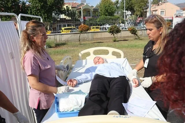 Fethiye Devlet Hastanesi’nde Afet Tatbikatı Gerçeğini Aratmadı