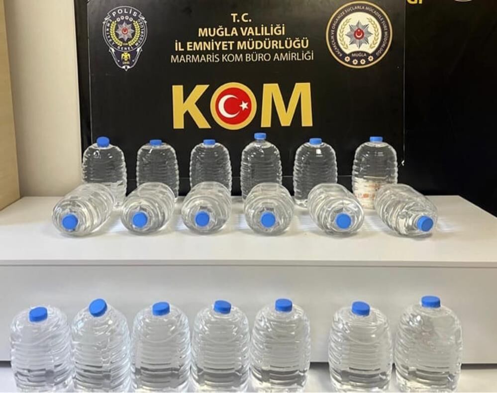 Fethiye’de 40 Litre Sahte Alkol Ele Geçirildi