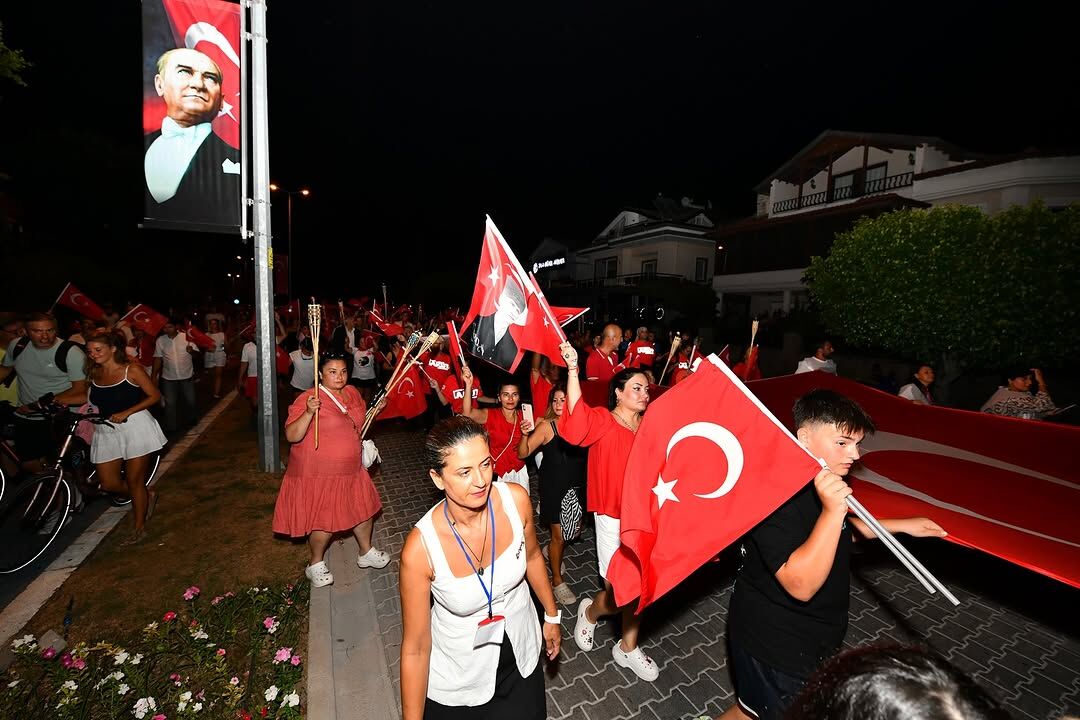 Fethiye’de Coşkulu Zafer Bayramı Kutlaması