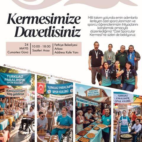 Fethiye'de Engelli Sporcular Yararına Kermes Düzenleniyor