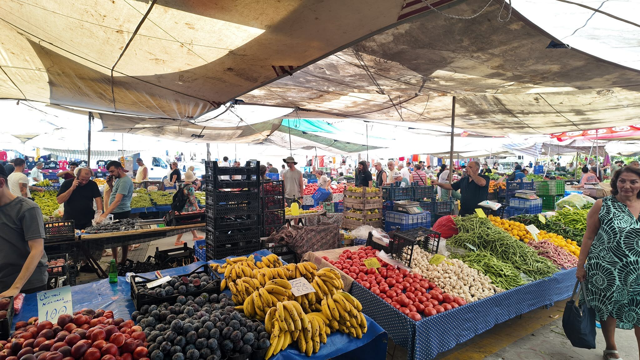 Fethiye Foça'da Pazar Pazarı’nda Yaz Bolluğu